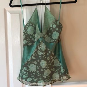 Express Summer Flowy Halter Top Sz 1/2